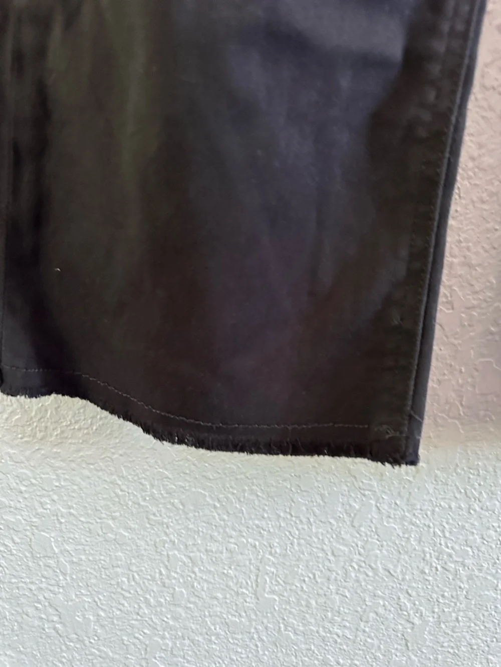 Michael Kors Black Button Fly Jeans Cropped Raw‎ Hem Straight Leg Women's Size 8